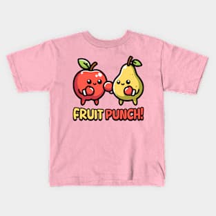 Fruit Punch! Cute Boxing Fruit Pun Cartoon Kids T-Shirt